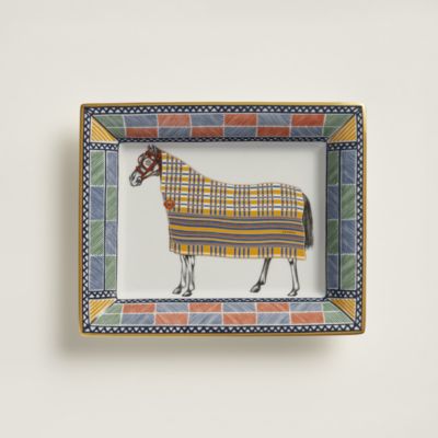Mosaique au 24 gold tray, small model | Hermès USA